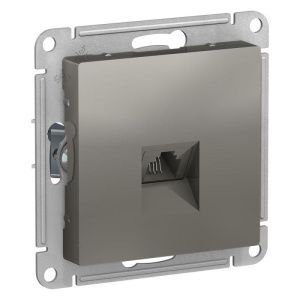 Розетка телефонная 1-м СП AtlasDesign RJ11 механизм сталь SE ATN000981 1240511