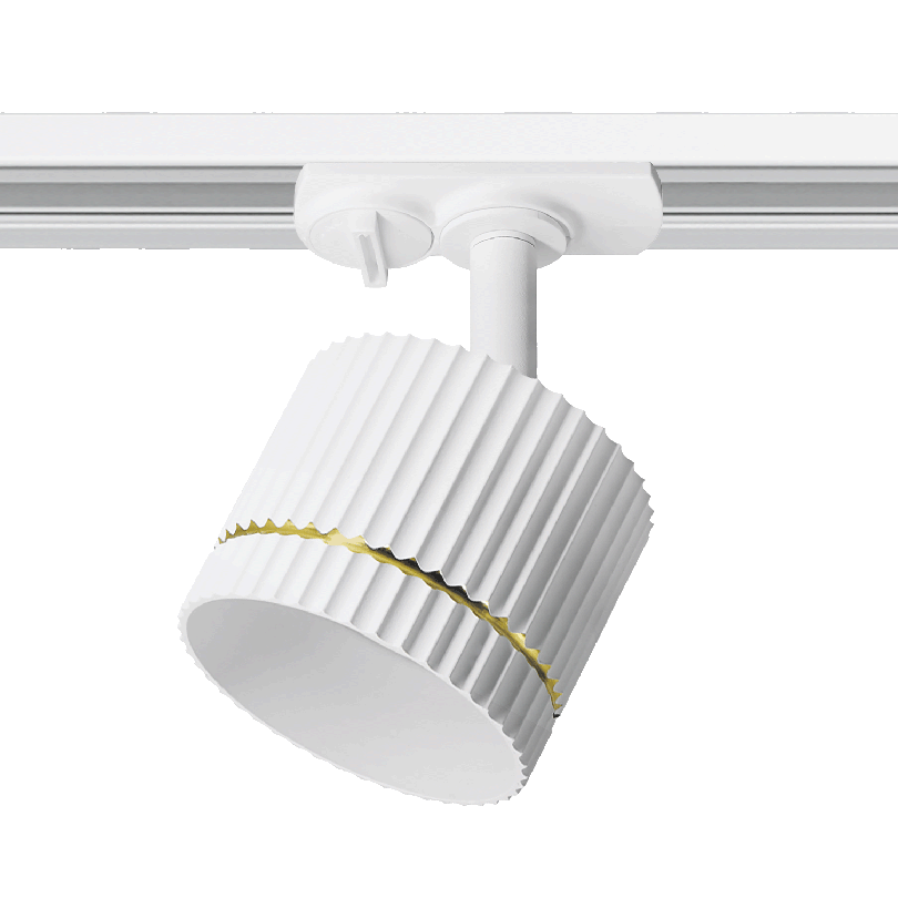 Трековый светильник WOLTA WTL-GX53/18WG NIMB под лампу GX53 Белый/золото D85x70 WTL-GX53/18WG