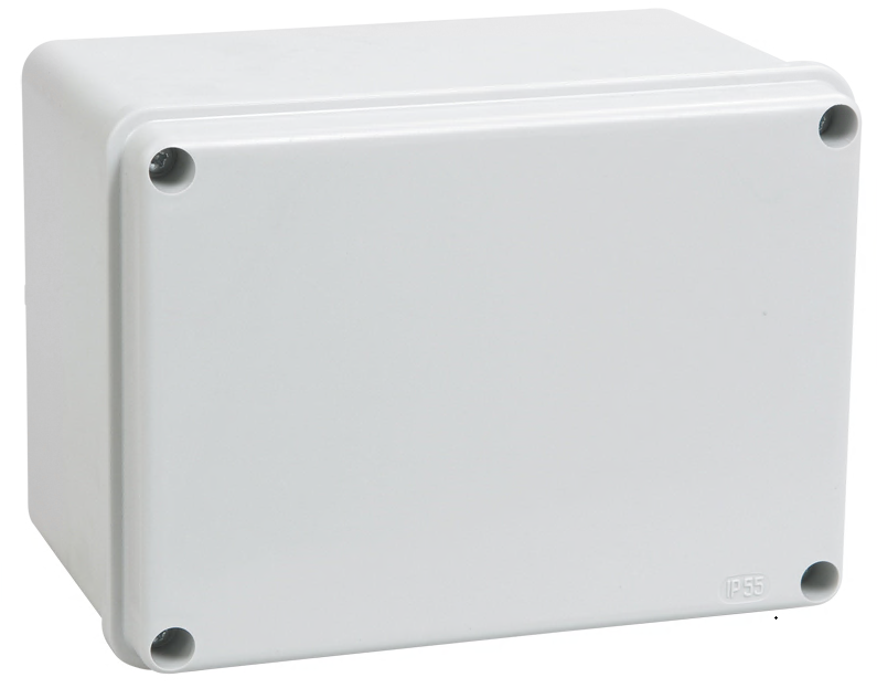 Коробка распаячная КМ41261 для открытой проводки 150х110х85мм IP44 (RAL 7035, гладкие стенки) IEK UKO11-150-110-085-K41-44