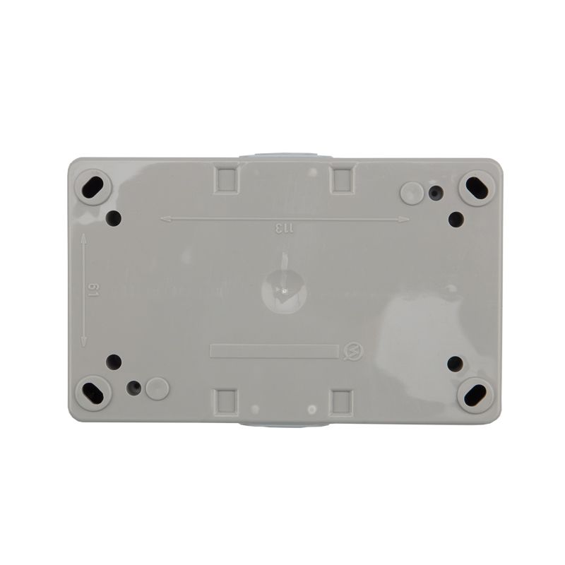 Блок горизонтальный 2 розетки INDUSTRIAL IP54 с/з, о/у, серый KRANZ - Фото 5