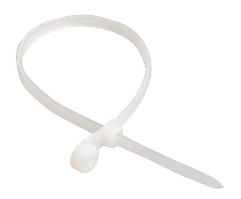 Стяжка нейлоновая под винт 4,5х220мм белая (уп. 100 шт.) (60 уп/кор) DEKRON DEK4.5х220W-O