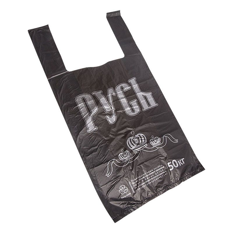 Пакет майка ПНД 30+15*55, 30мкм "Русь" (100шт./уп) 61-0104