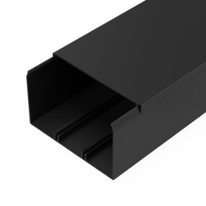 Кабель-канал черный 2-й замок в п/э 100х60 мм (8 м/уп) Промрукав PR03.0222
