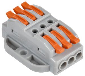 Строительно-монтажная клемма СМК 222-4133P проходная с площадкой (50шт/упак) IEK UKZ20-4133P-050