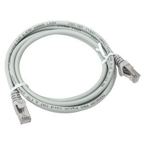 Патч-корд TERACOM PRO Cat.6 экран. FTP LSZH серый (2,0м) TRP-6FTP-LSH-2M-GY