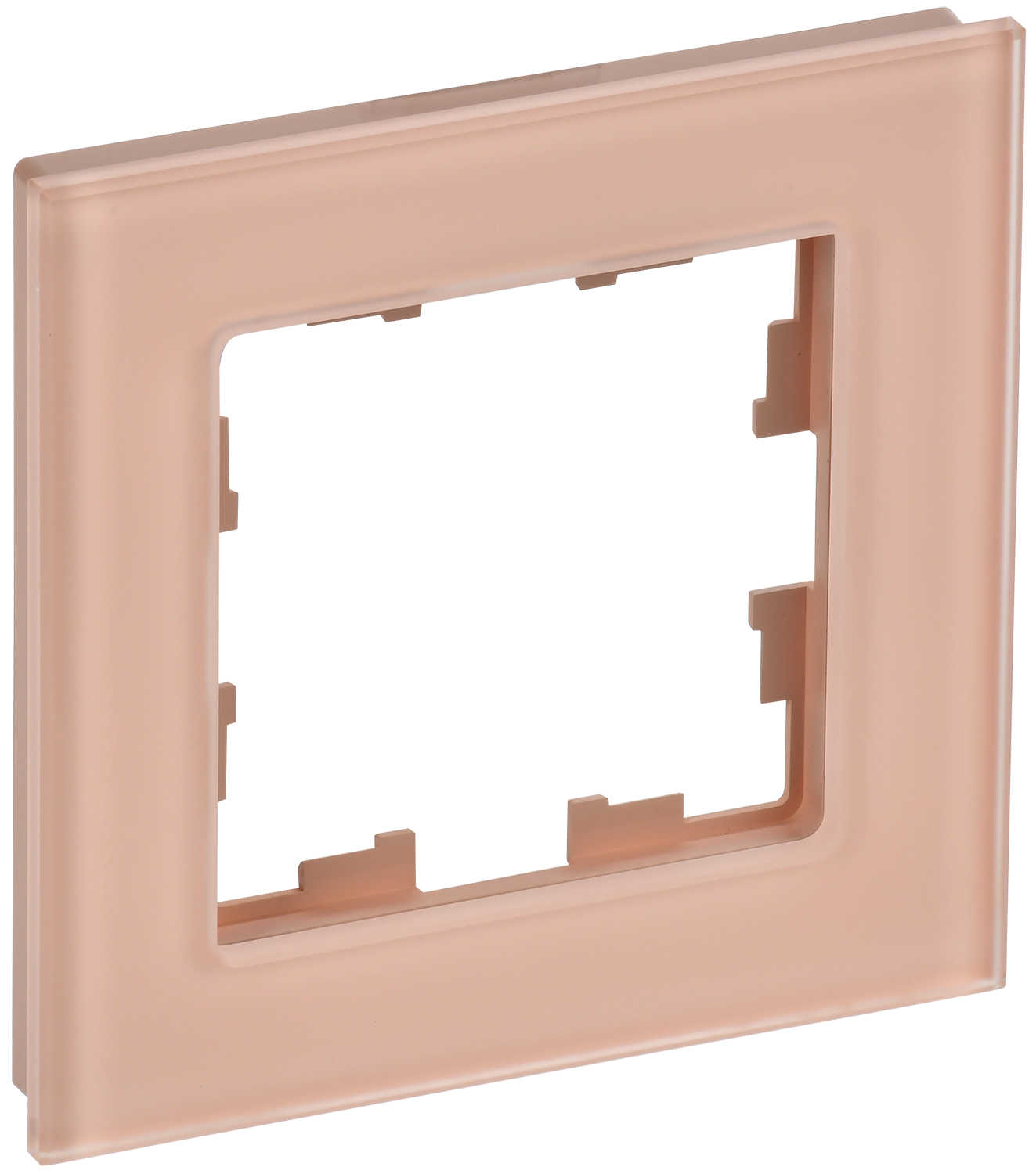 BRITE Рамка 1-местная РУ-1-2-БрП стекло персиковый матовый IEK