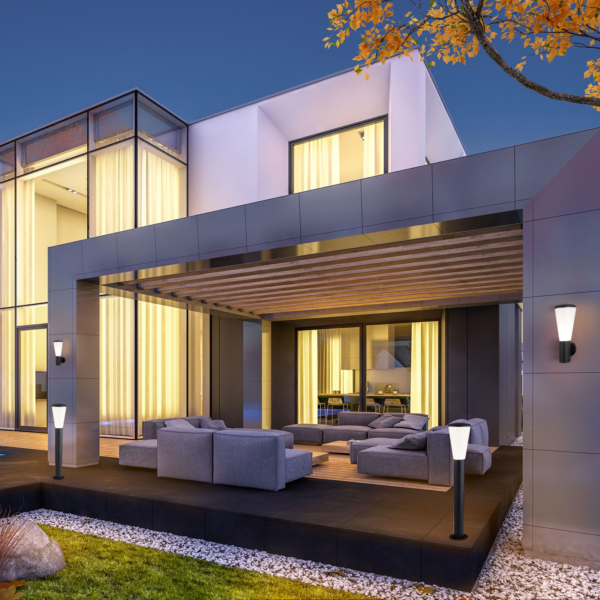 Светильник ландшафтный IP54 чёрный 1417 TECHNO Elektrostandard - Фото 2