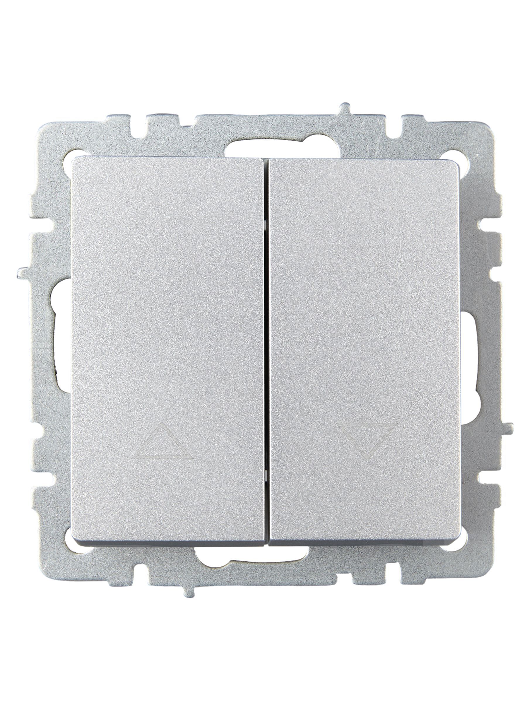 BRITE Выключатель жалюзи 10А ВС10-1-5-БрА алюминий IEK - Фото 2