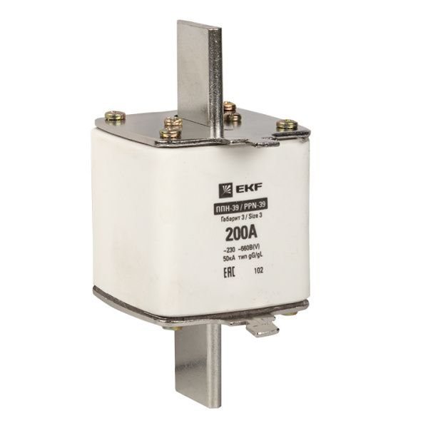 Плавкая вставка ППН-39 630/200А габарит 3 EKF - Фото 5