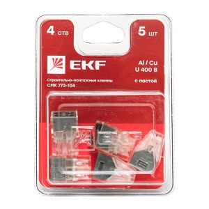 Клемма СМК 773-104 блистер (5шт.) EKF plc-smk-104b