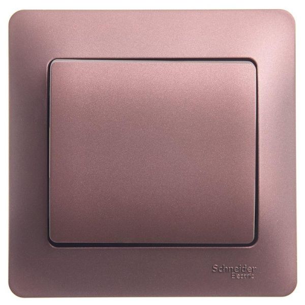 Выключатель 1-кл. СП Glossa 10А IP20 (сх. 1) 10AX в сборе баклажан. SE GSL001112