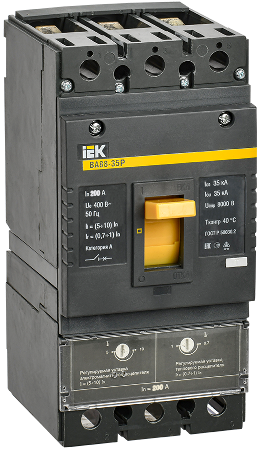 Выключатель автоматический ВА88-35Р 3Р 200А 35кА IEK