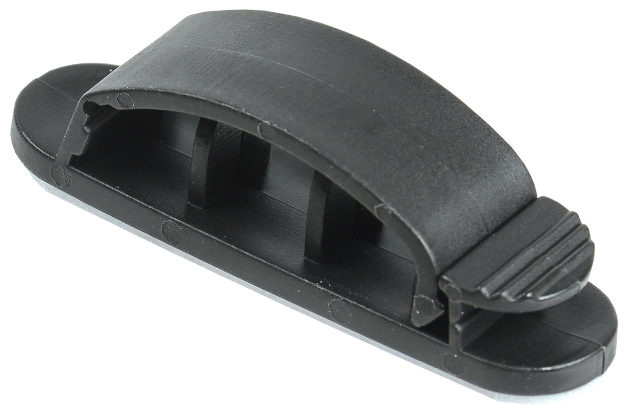 Клипса самоклеящаяся КС-3 черная (12шт) IEK