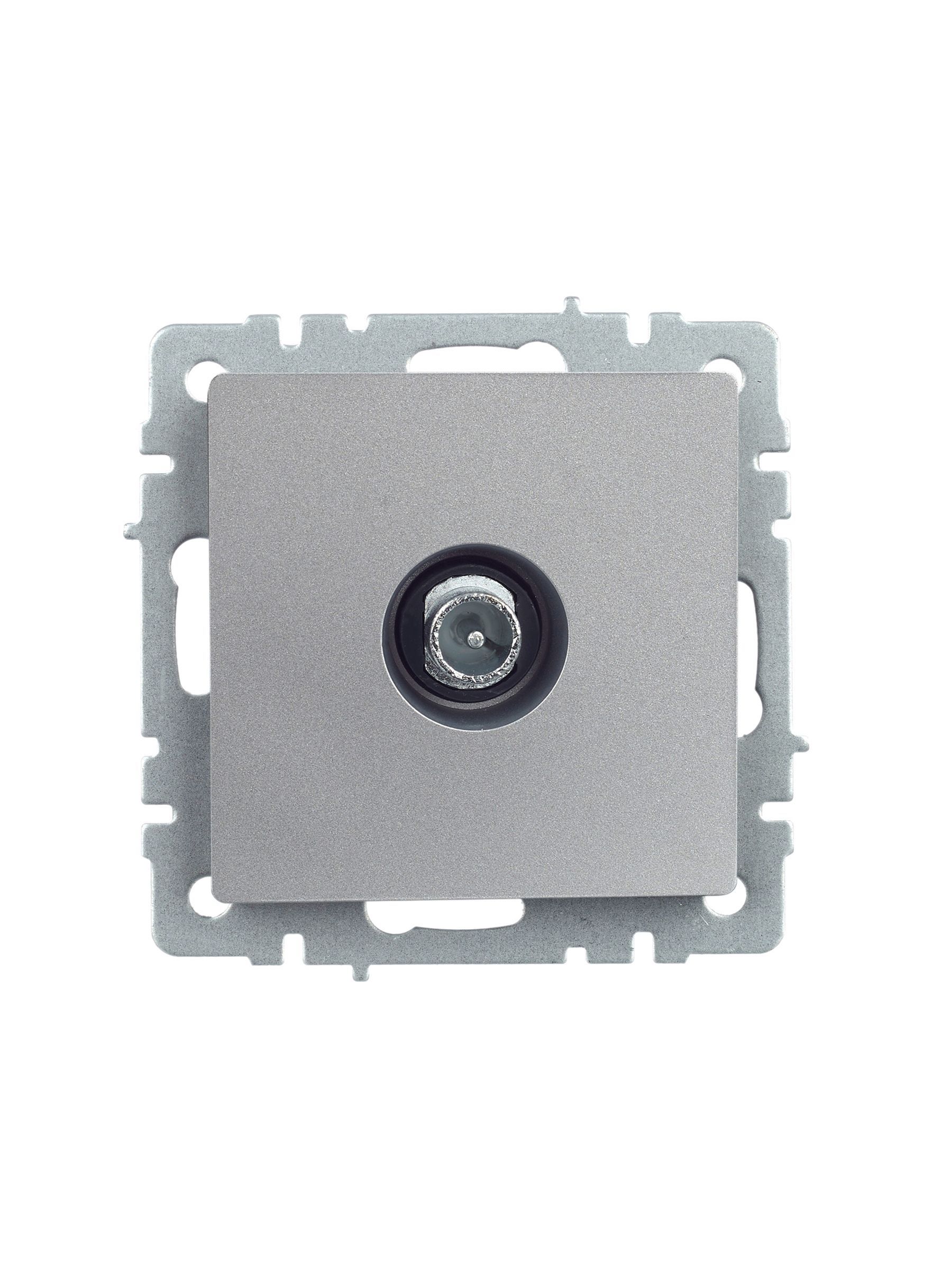 BRITE Розетка TV проходная РТВ10-0-БрА алюминий IEK - Фото 7