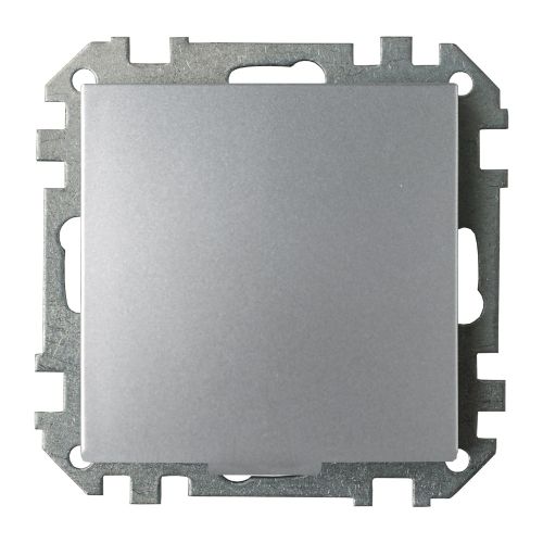 Розетка штепсельная с заземляющим контактом с крышкой со шторками для скрытой установки РС16-536 сер