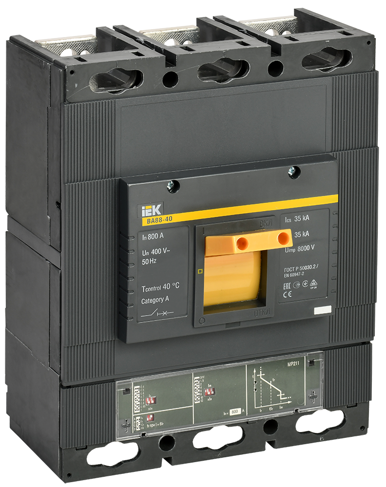 Выключатель автоматический ВА88-40 3Р 800А 35кА с электронным расцепителем MP 211 IEK SVA51-3-0800