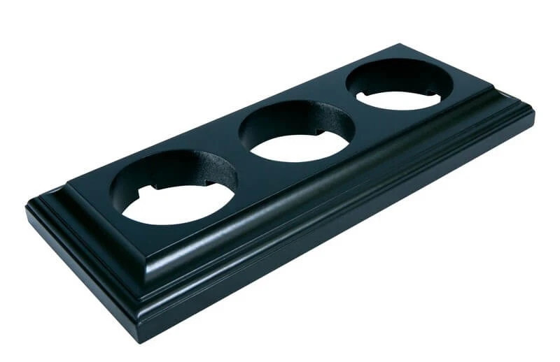 Рамка трехместная "Престиж" венге, для наружного и внутреннего монтажа, ТМ "МезонинЪ" GE70708-36