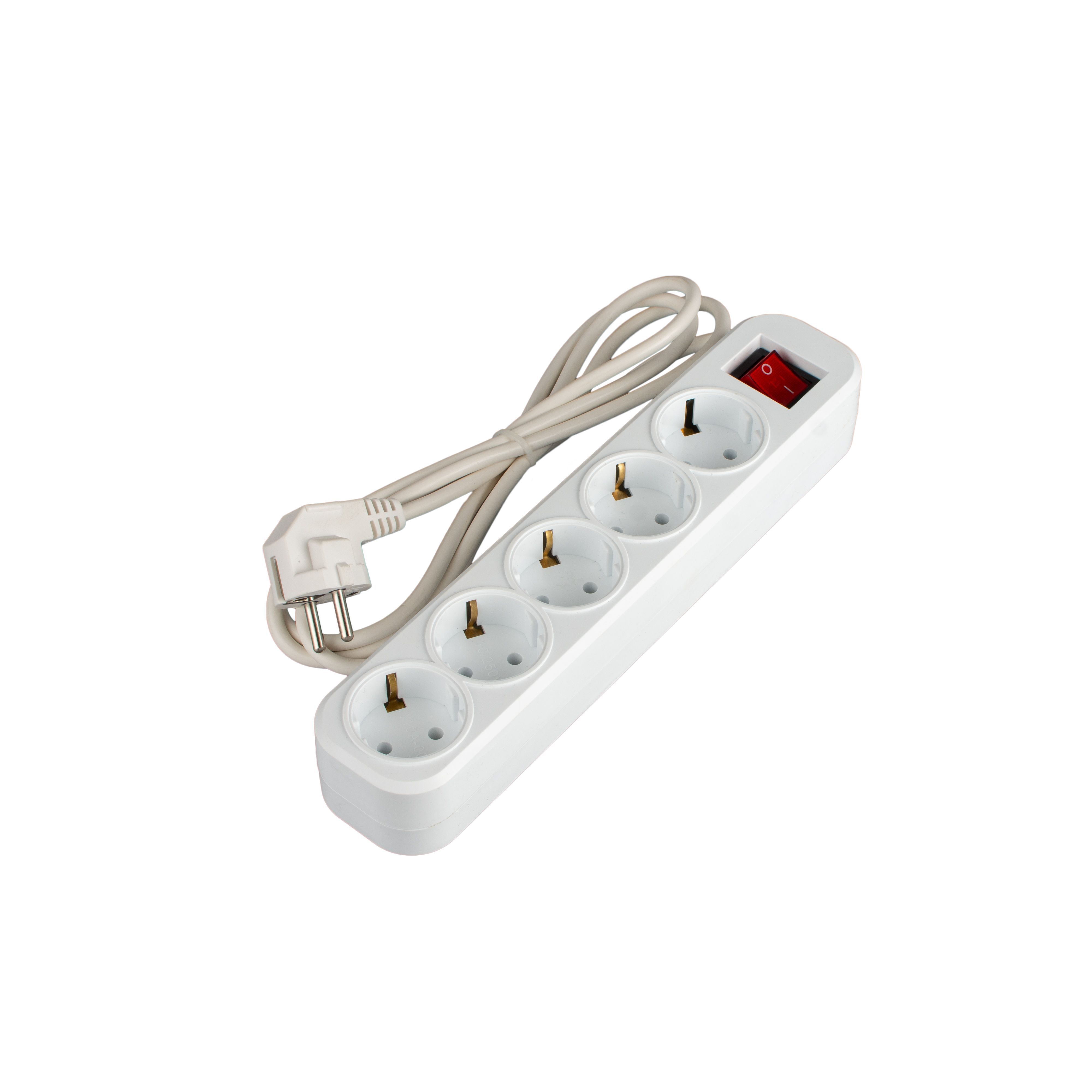 Сетевой фильтр СФ05 ПВС 3*0,75 (10А) 5гн. 3м. белый DEKRON DEK0905-1503