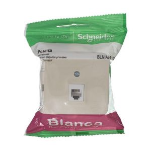 Розетка телефонная 1-м ОП Blanca RJ11 с изолир. пластиной беж. SE BLNIA011007 1272639