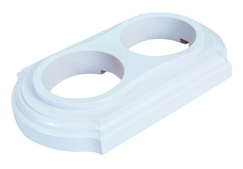 Рамка  двухместная  "Элегант" , цвет - белый, ТМ "МезонинЪ" GE70702-01