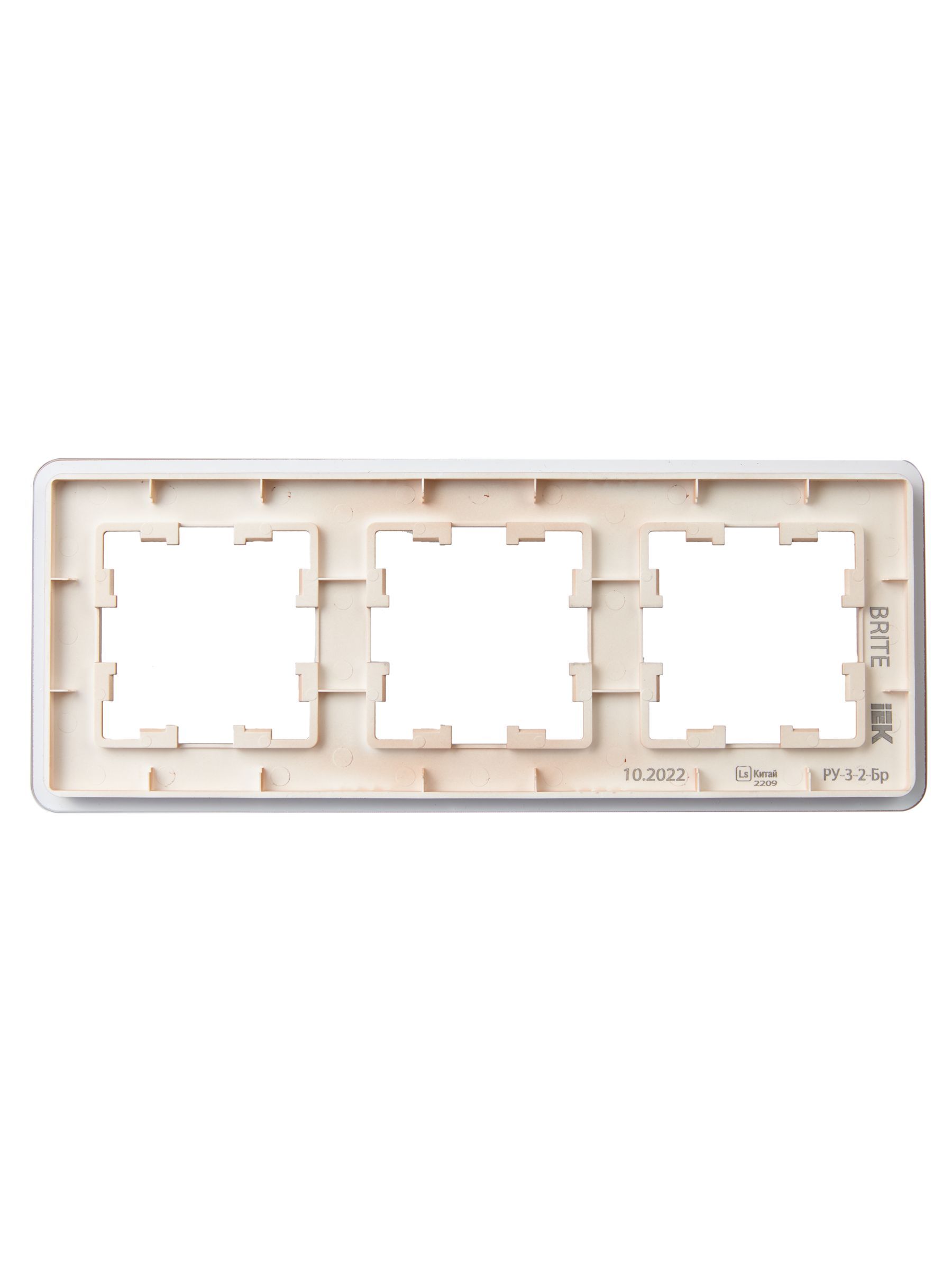 BRITE Рамка 3-местная РУ-3-2-Бр стекло дымчатый RE IEK - Фото 5