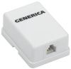 Розетка информационная настенная RJ12 кат.3 UTP 1 порт GENERICA CS2-3C03U-12-G