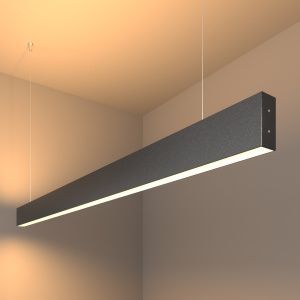 Светильник светодиодный линейный подвесной двусторонний 128см 50Вт 3000К черная шагрень 101-200-40-1 a042945