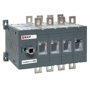 Рубильник 400A 4P реверсивный без рукоятки управления TwinBlock EKF tb-s-400-4p-rev