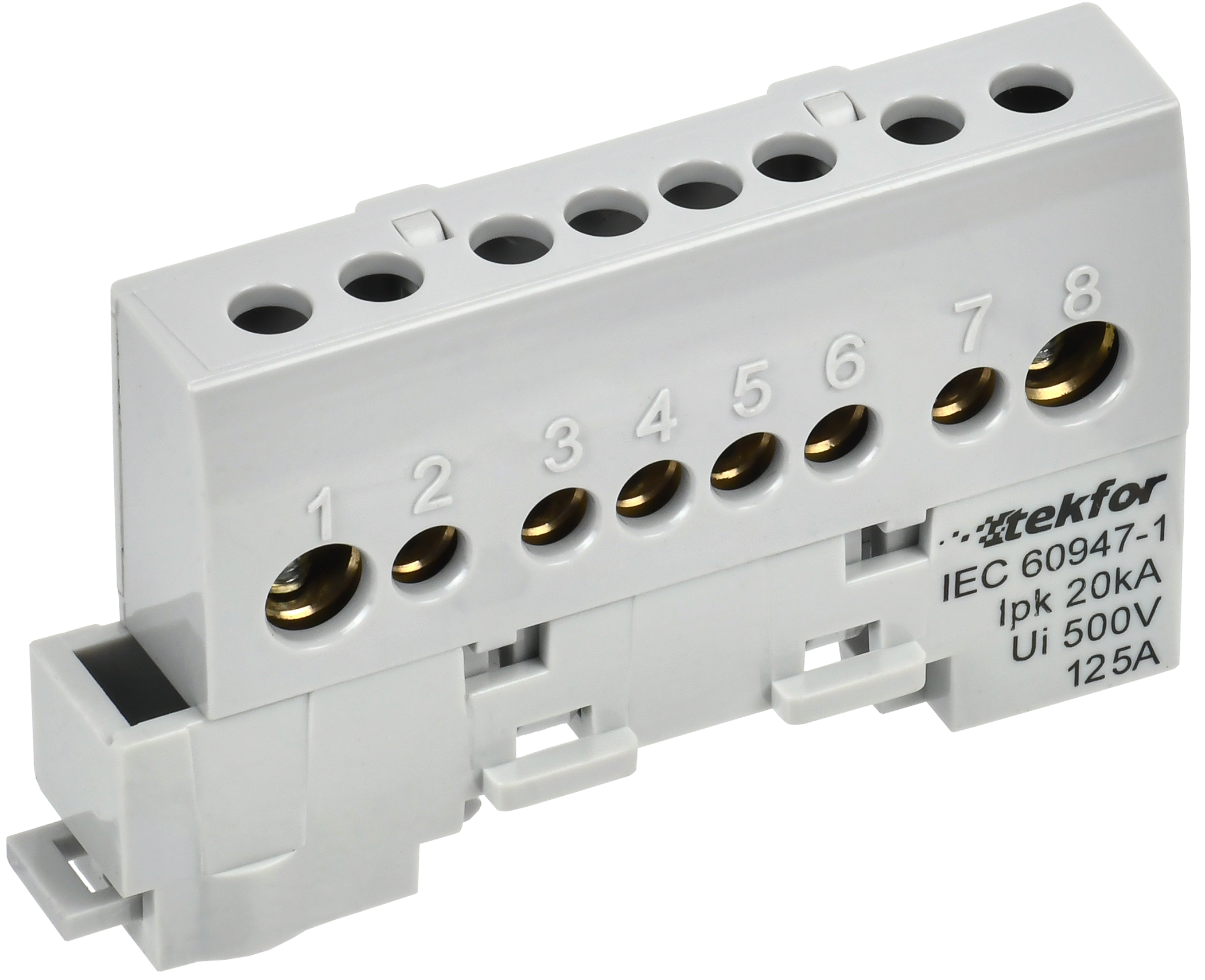 TEKFOR Шина L "фаза" изолированная на универсальном держателе 8х12-8-Ср IEK TF-NN20-08-KL-K03