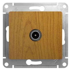 Розетка телевизионная проходная TV 1-м СП Glossa 4дБ механизм дерево дуб.SE GSL000592 288572