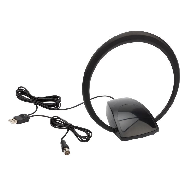 Антенна комнатная «Активная» с USB питанием, для цифрового телевидения DVB-T2, Ring-51 REXANT 34-0723