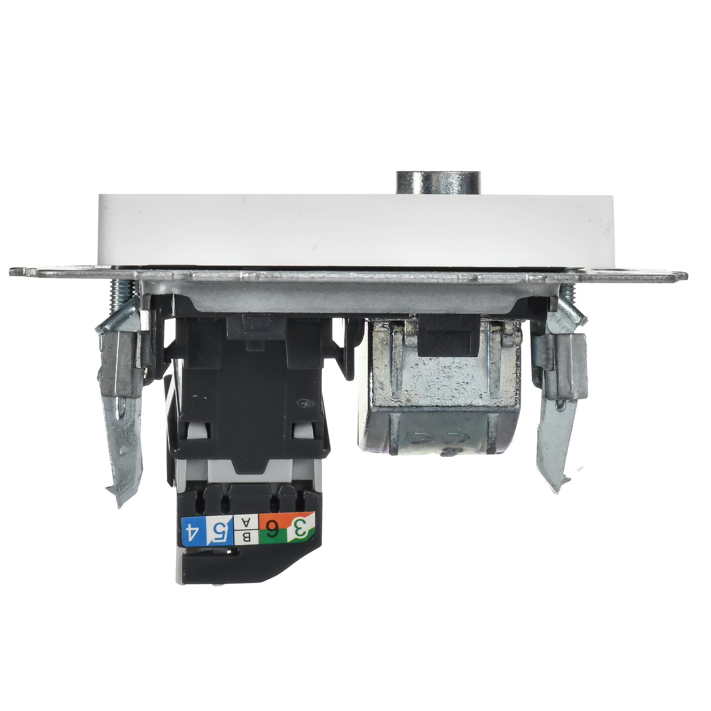 BRITE Розетка двойная TV+RJ45 кат.5E РТВ/РК12-БрАБ арктический белый IEK - Фото 3