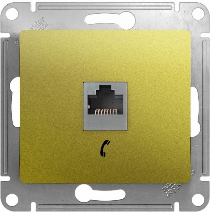 Розетка телефонная 1-м Glossa RJ11 механизм фисташк. SE GSL001081T