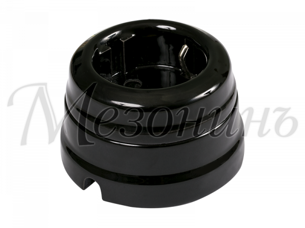 Розетка ретро фарфоровая,двухполюсная,с заземляющим контактом  (в комплекте с подъемной рамкой D7