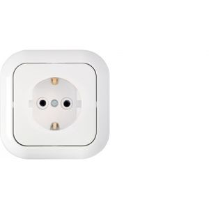 Розетка штепсельная с заземляющим контактом с безвинтовыми контактными зажимами скрытой установки РС 2045BY