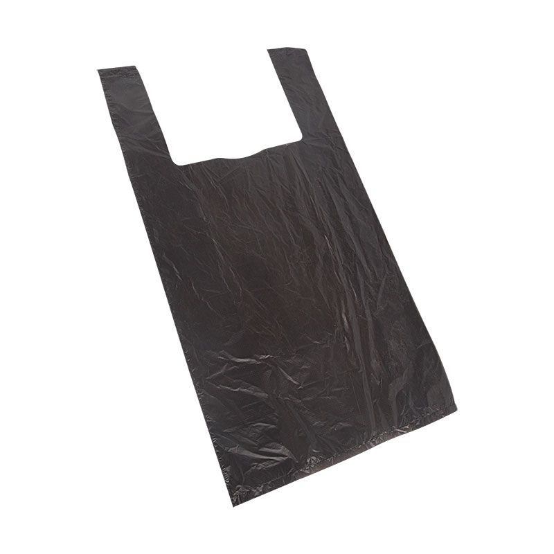 Пакет майка ПНД 28+16*50, 13мкм черная (100шт./уп) 61-0203