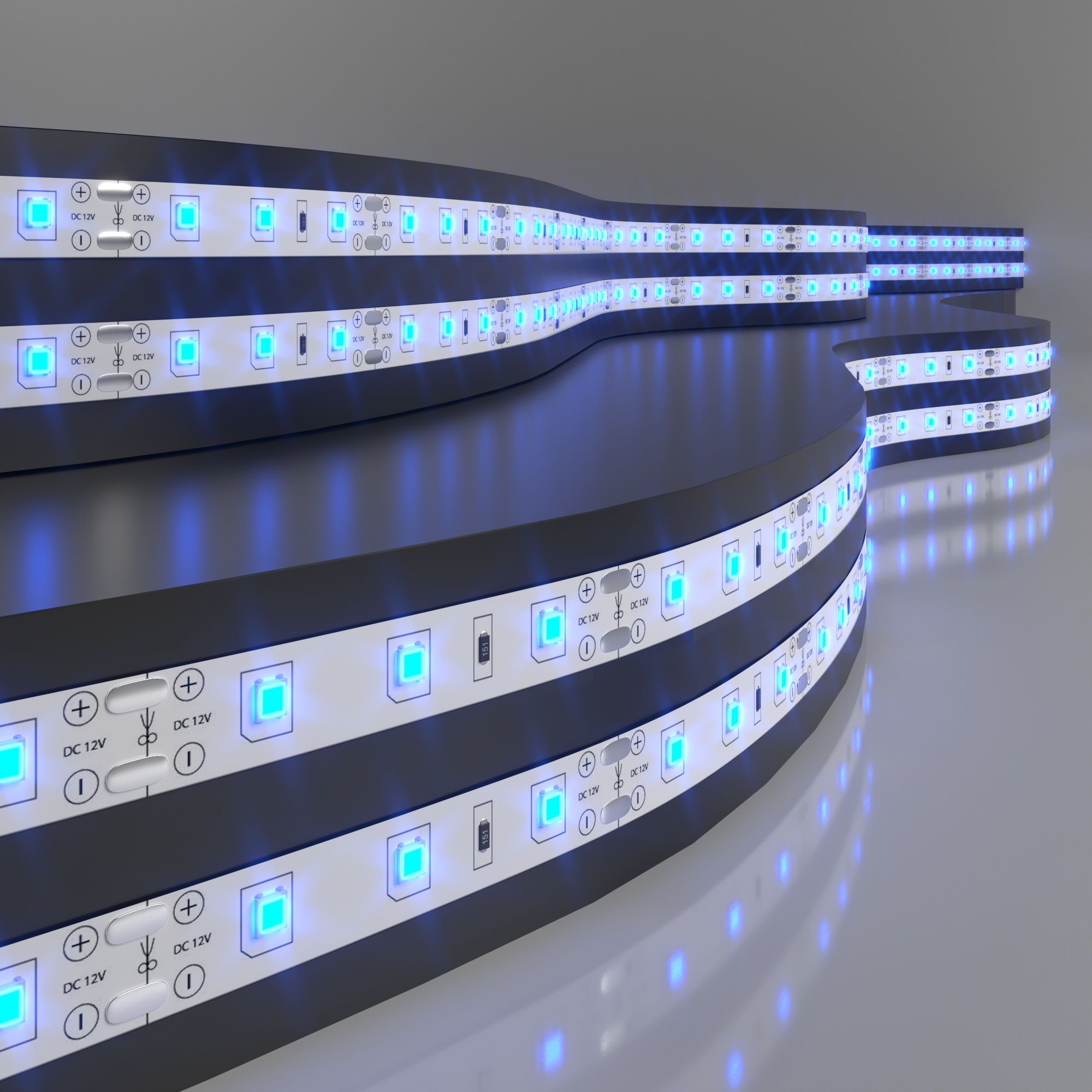 Лента светодиодная 12V 4,8W 60Led 2835 IP20 синий, 5м Elektrostandard