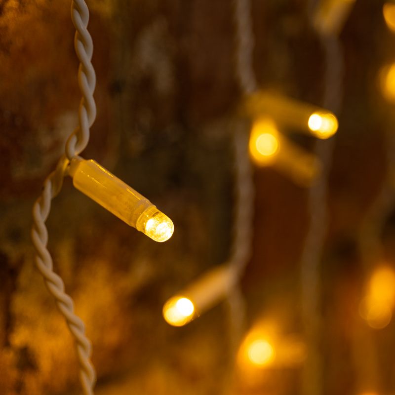 Гирлянда светодиодная Занавес 2х6м 768 LED ТЕПЛЫЙ БЕЛЫЙ белый ПВХ IP65 постоянное свечение 230В нужен блок 303-500-1 NEON-NIGHT - Фото 2