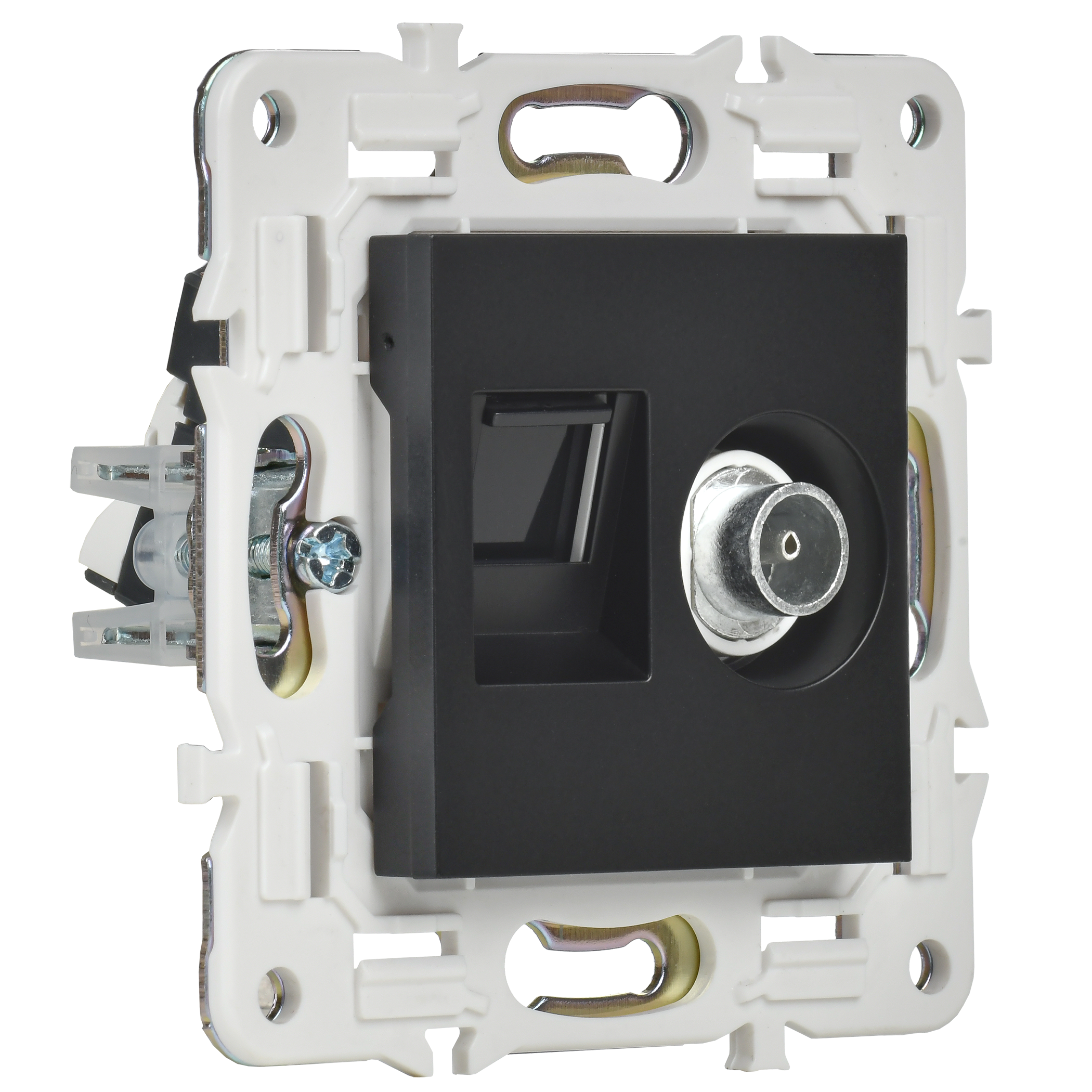 SKANDY Розетка двойная TV+RJ45 кат.6E SK-A15Bl черный IEK - Фото 6