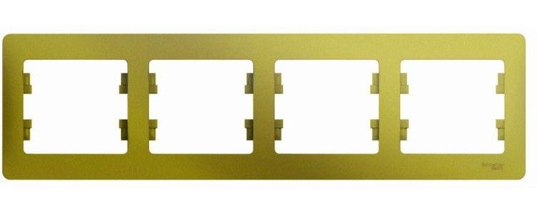 Рамка 4-м Glossa горизонт. фисташк. SE GSL001004