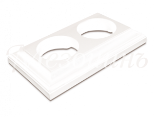 Рамка двухместная  "Престиж" белая, для наружного и внутреннего монтажа, ТМ "МезонинЪ" GE70707-01 GE70707-01