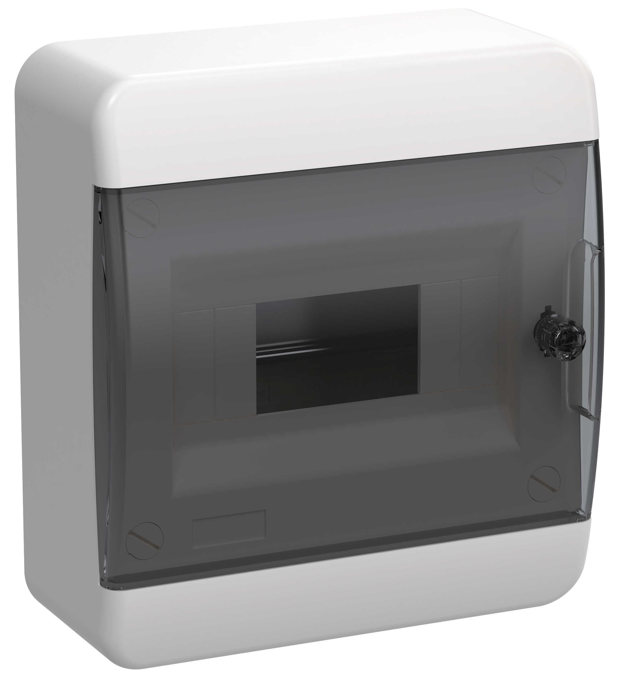 TEKFOR Корпус пластиковый ЩРН-П-8 IP41 черная прозрачная дверь IEK