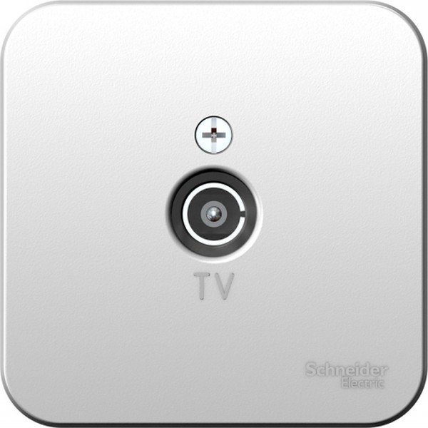 Розетка телевизионная TV ОП Blanca коннектор с изолир. пластиной алюм. SE BLNTA000013 - Фото 3