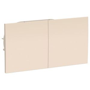 Розетка 2-м СП AtlasDesign 16А IP20 с заземл. защ. шторки со сдвижн. крышкой в сборе беж. SE ATN000228 1240190