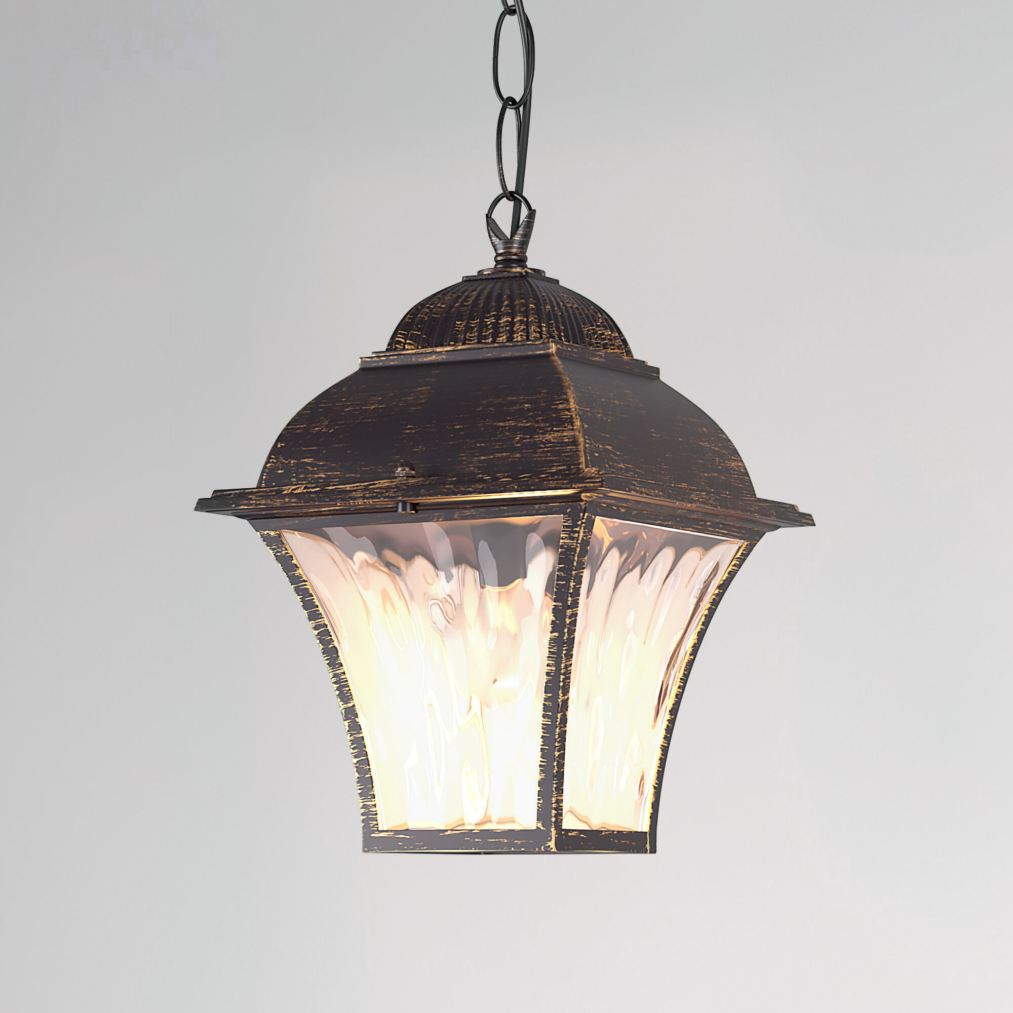 Светильник уличный подвесной IP33 Apus H черное золото GL 1009H Elektrostandard