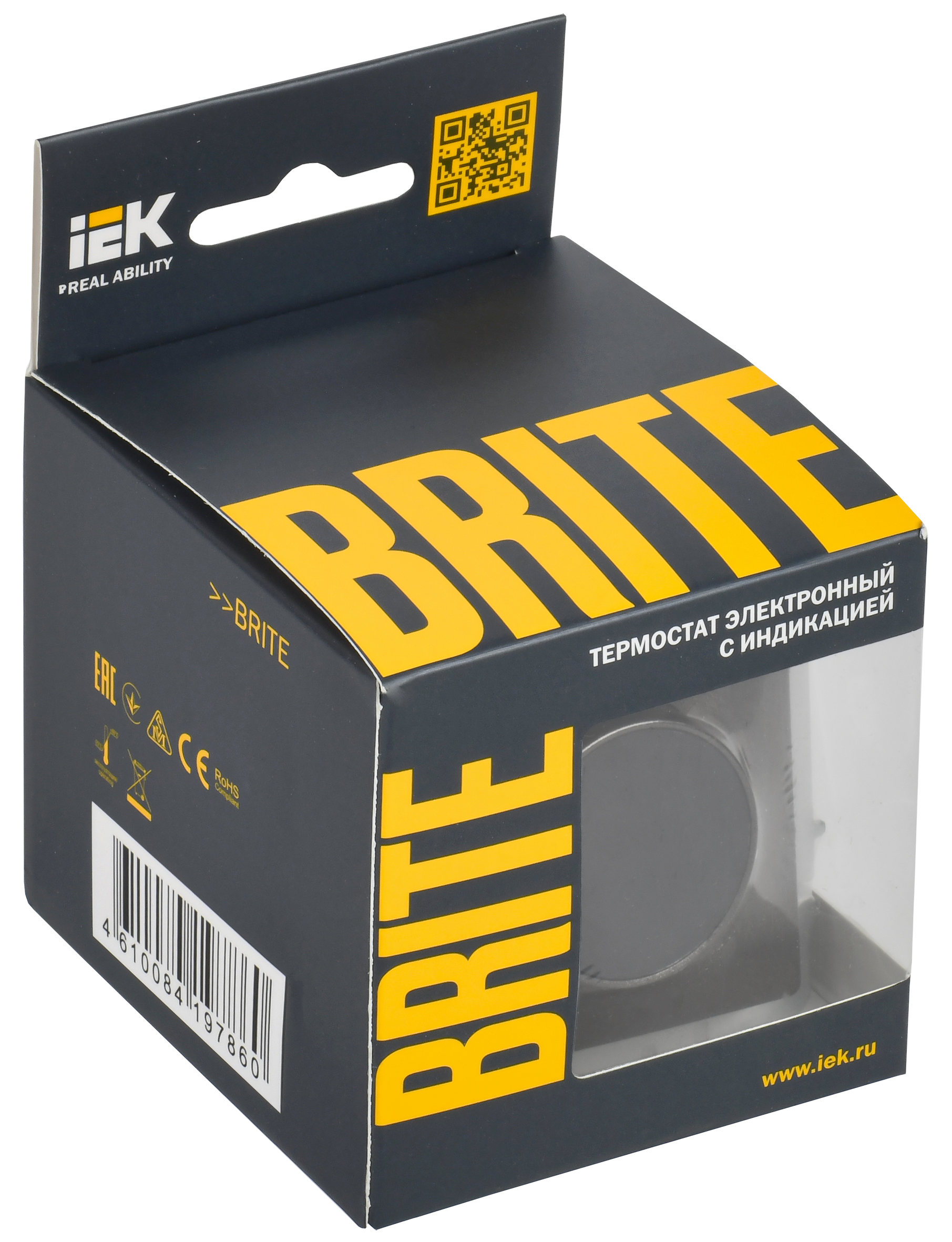 BRITE Термостат электронный с индикацией ТС10-1-БрТБ темная бронза IEK - Фото 2