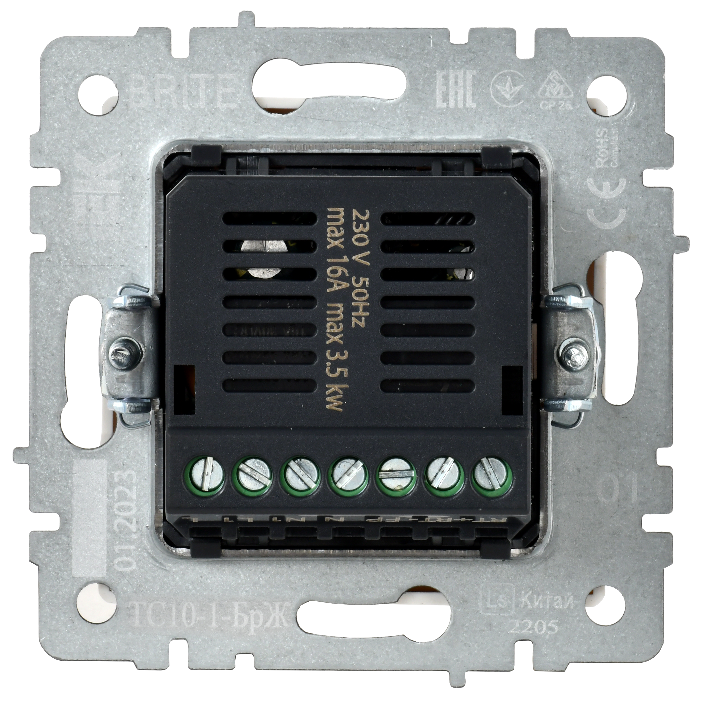 BRITE Термостат электронный с индикацией ТС10-1-БрЖ жемчуг IEK - Фото 3