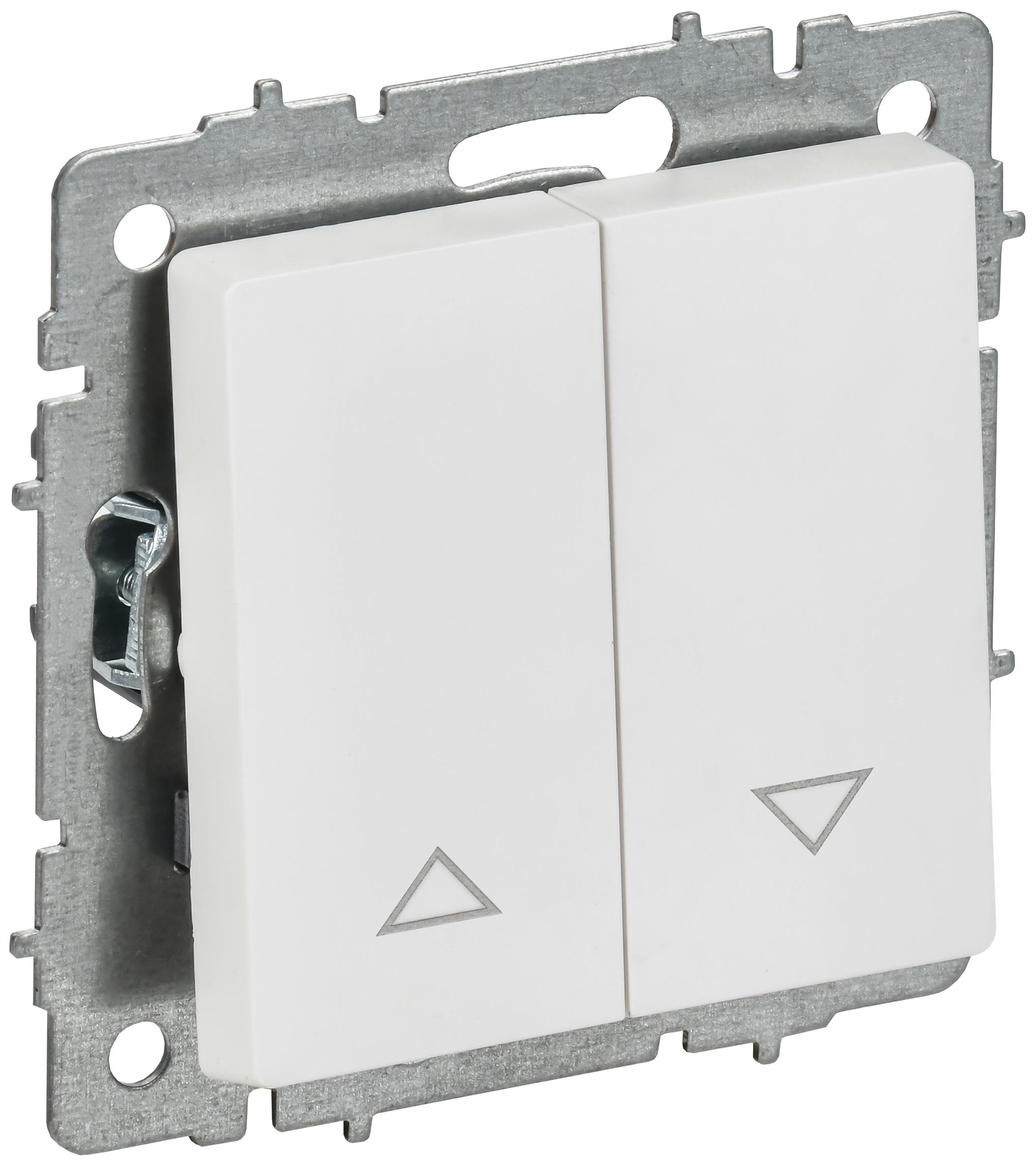 BRITE Выключатель жалюзи 10А ВС10-1-5-БрАБ арктический белый IEK BR-V15-0-10-K91