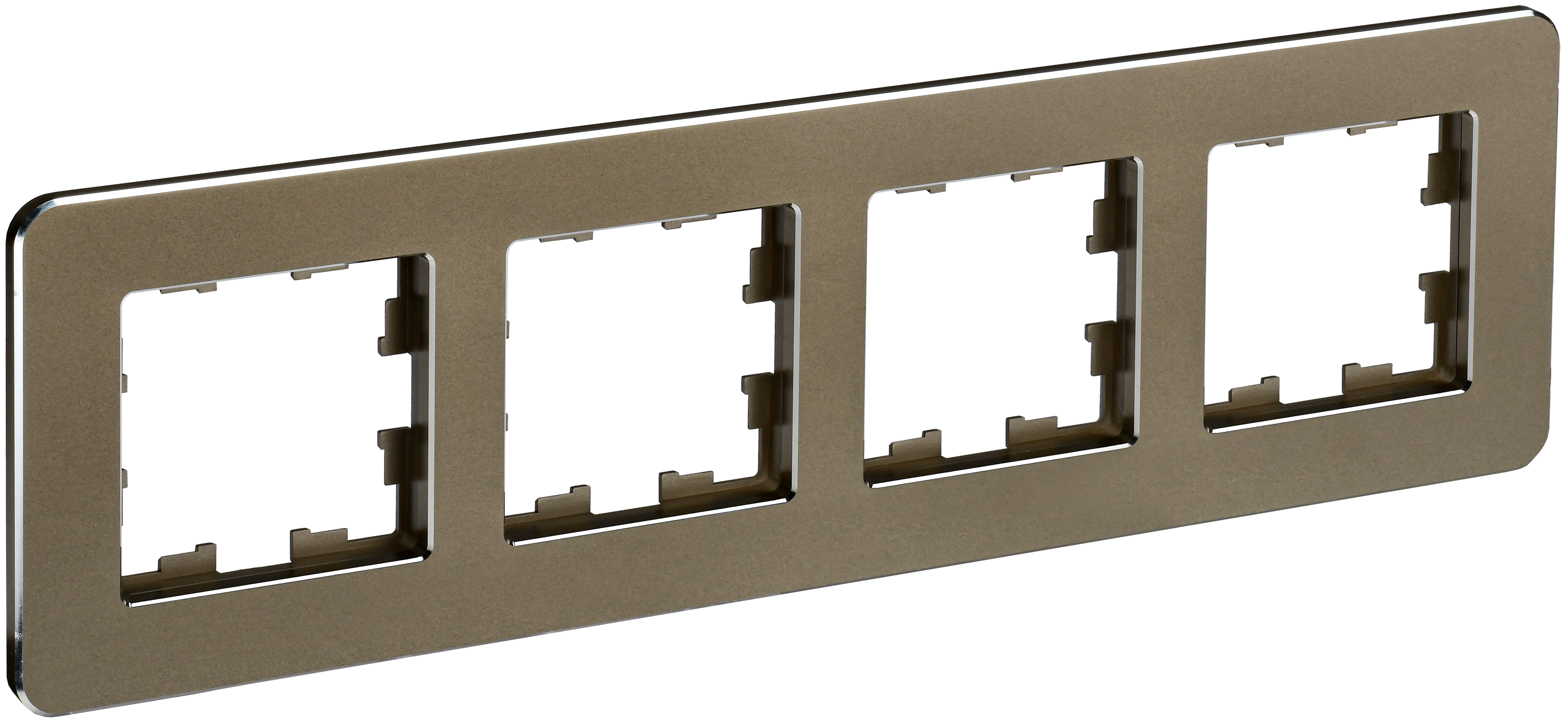 BRITE Рамка 4-местная РУ-4-1-Бр металл латунь RE IEK