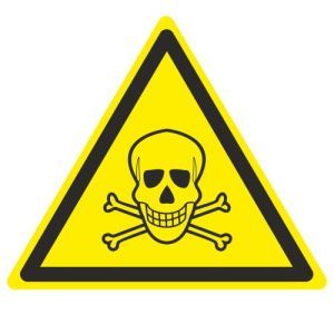 Знак наклейка W03 "Опасно. Ядовитые вещества" (200x200x200) EKF an-w-03